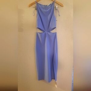 Abercrombie & Fitch NWT periwinkle blue dress mid waist side slits size …